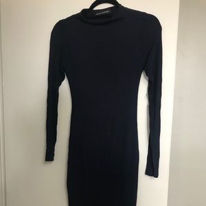 Navy Dark Blue midi dress